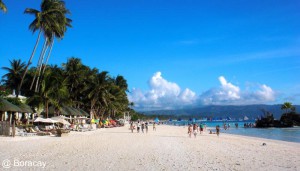 Der White Beach auf Boracay, Philippinen