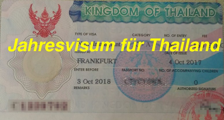 Non Immigrant Visum O-A, Thailand