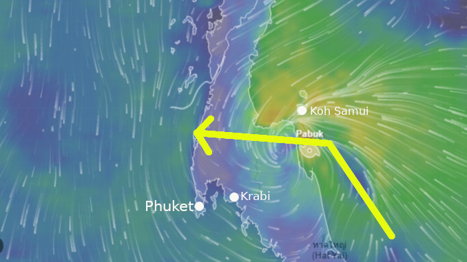 Sturm Pabuk in Thailand am 03. und 04.01.2019